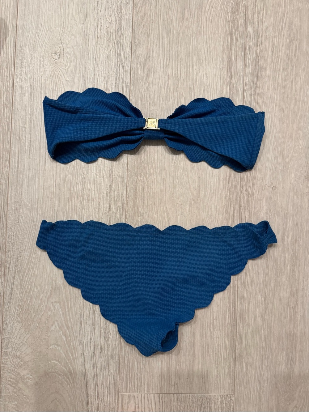 Marysia Swim Kids Scalloped Bandeau Bikini - Deep Teal